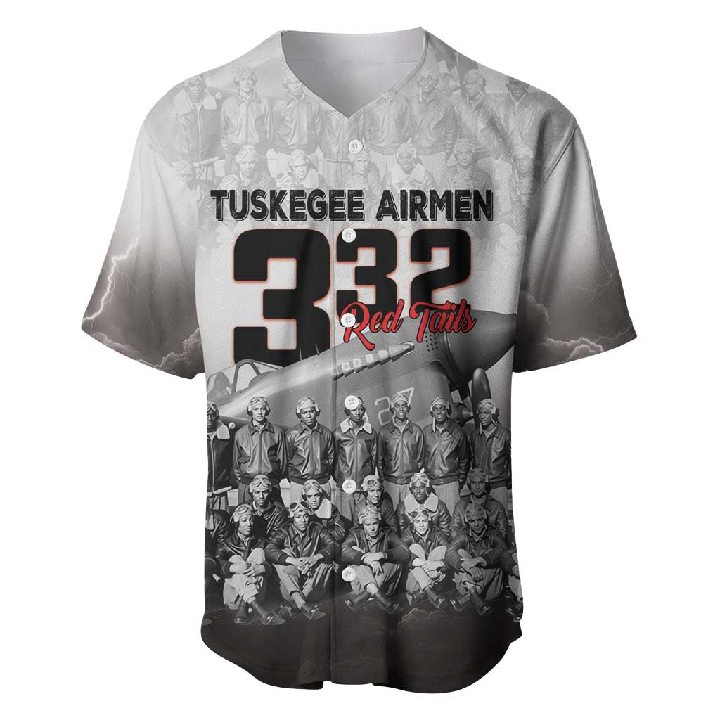 Tuskegee Airmen  Red Tails Pride Baseball Jersey 332nd Fighter Group - African Pride