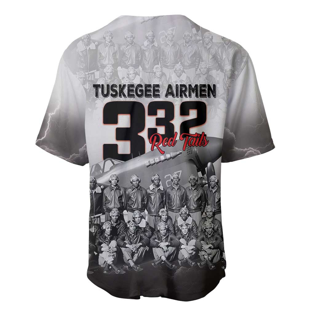 Tuskegee Airmen  Red Tails Pride Baseball Jersey 332nd Fighter Group - African Pride
