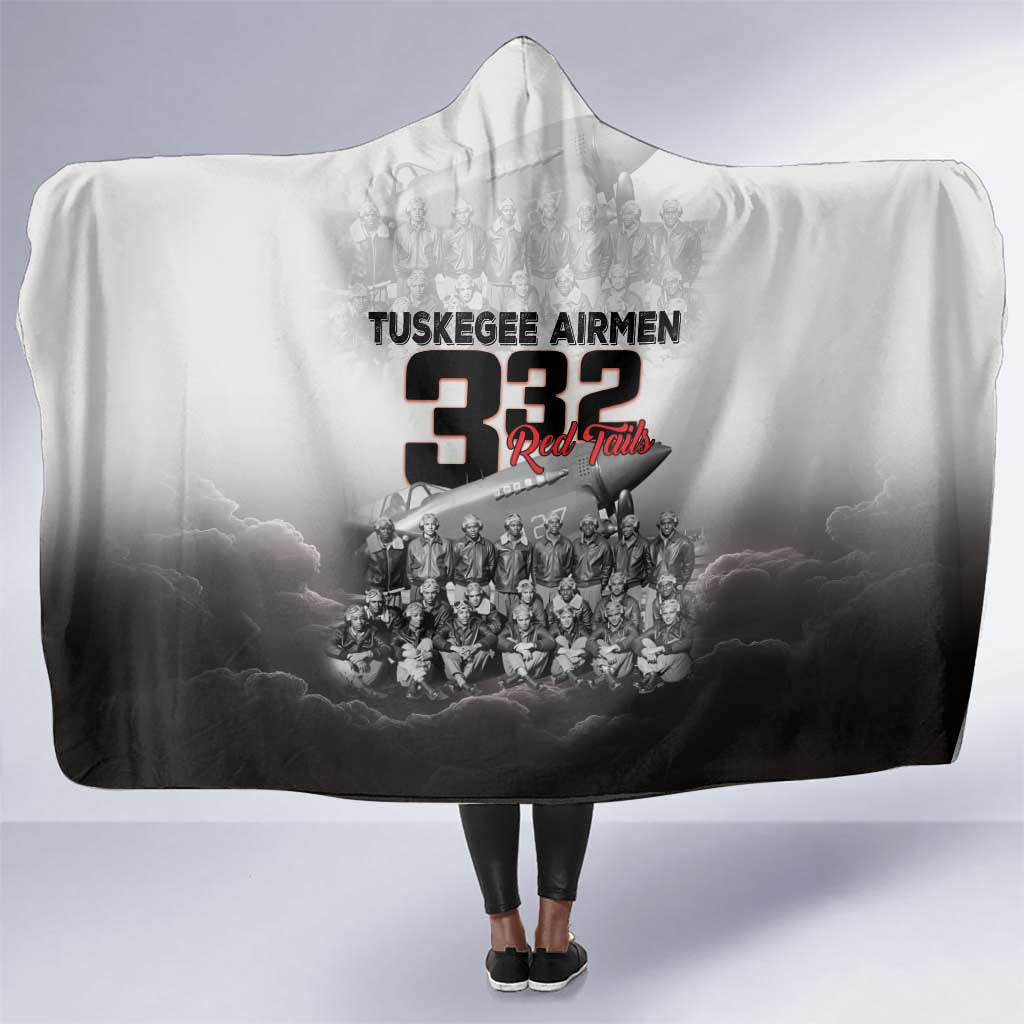 Tuskegee Airmen  Red Tails Pride Hooded Blanket 332nd Fighter Group - African Pride