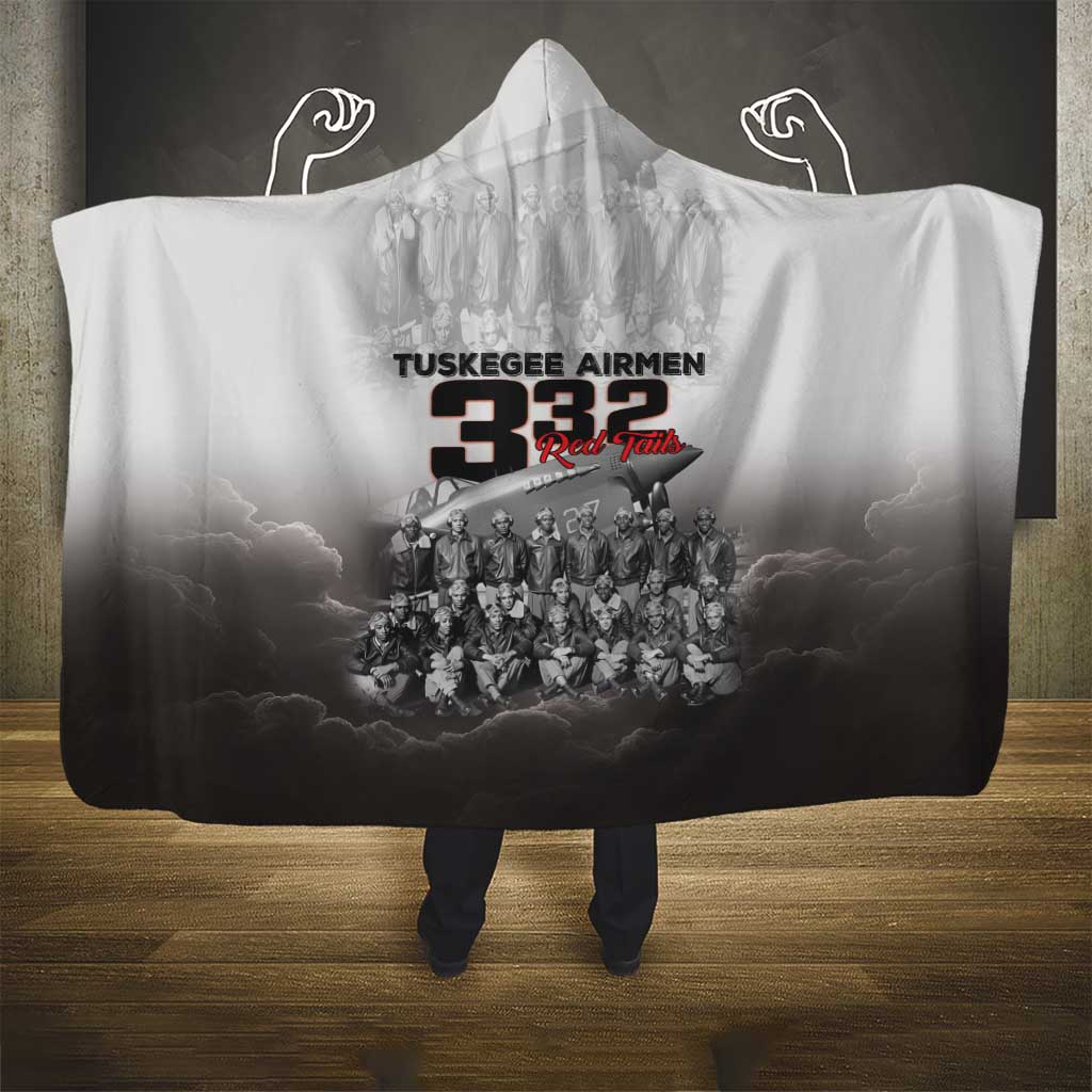 Tuskegee Airmen  Red Tails Pride Hooded Blanket 332nd Fighter Group - African Pride