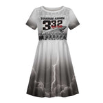Tuskegee Airmen Red Tails Pride Kid Short Sleeve Dress 332nd Fighter Group - African Pride