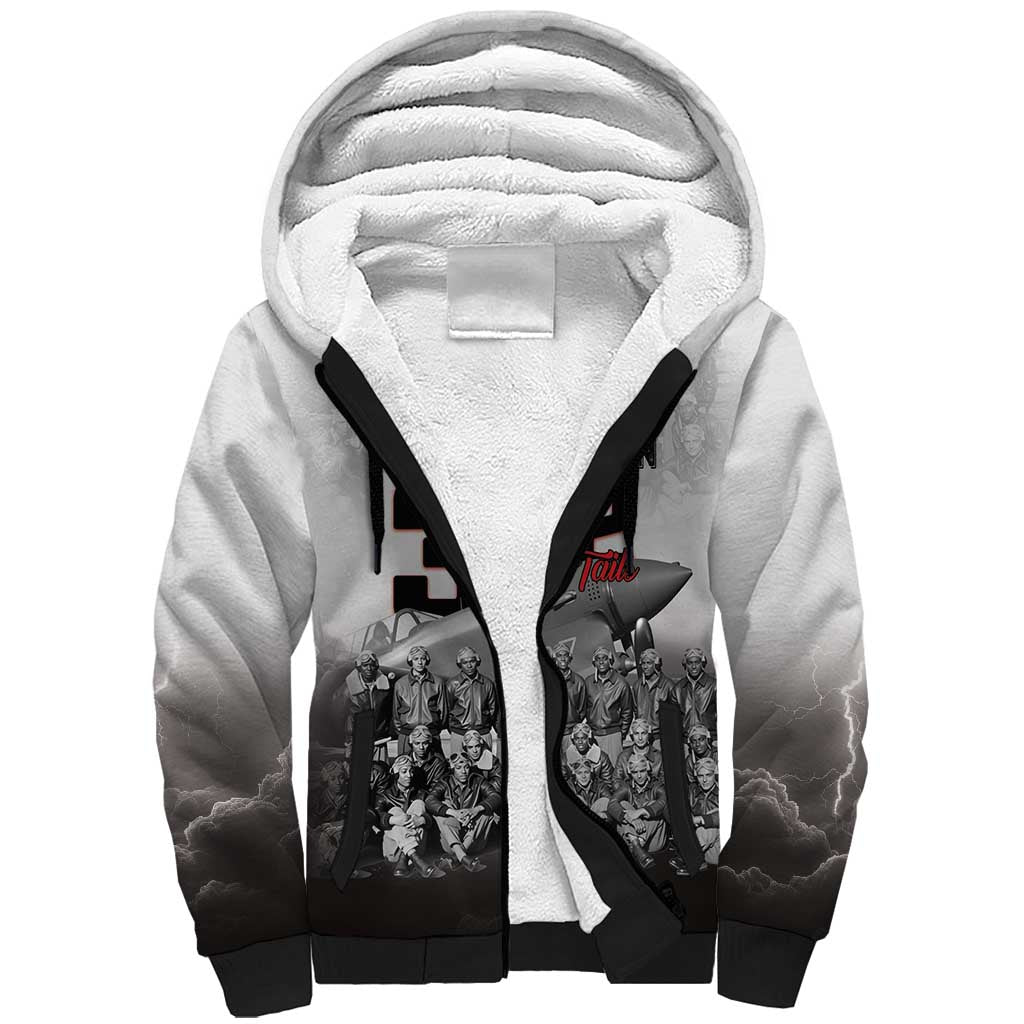 Tuskegee Airmen  Red Tails Pride Sherpa Hoodie 332nd Fighter Group - African Pride