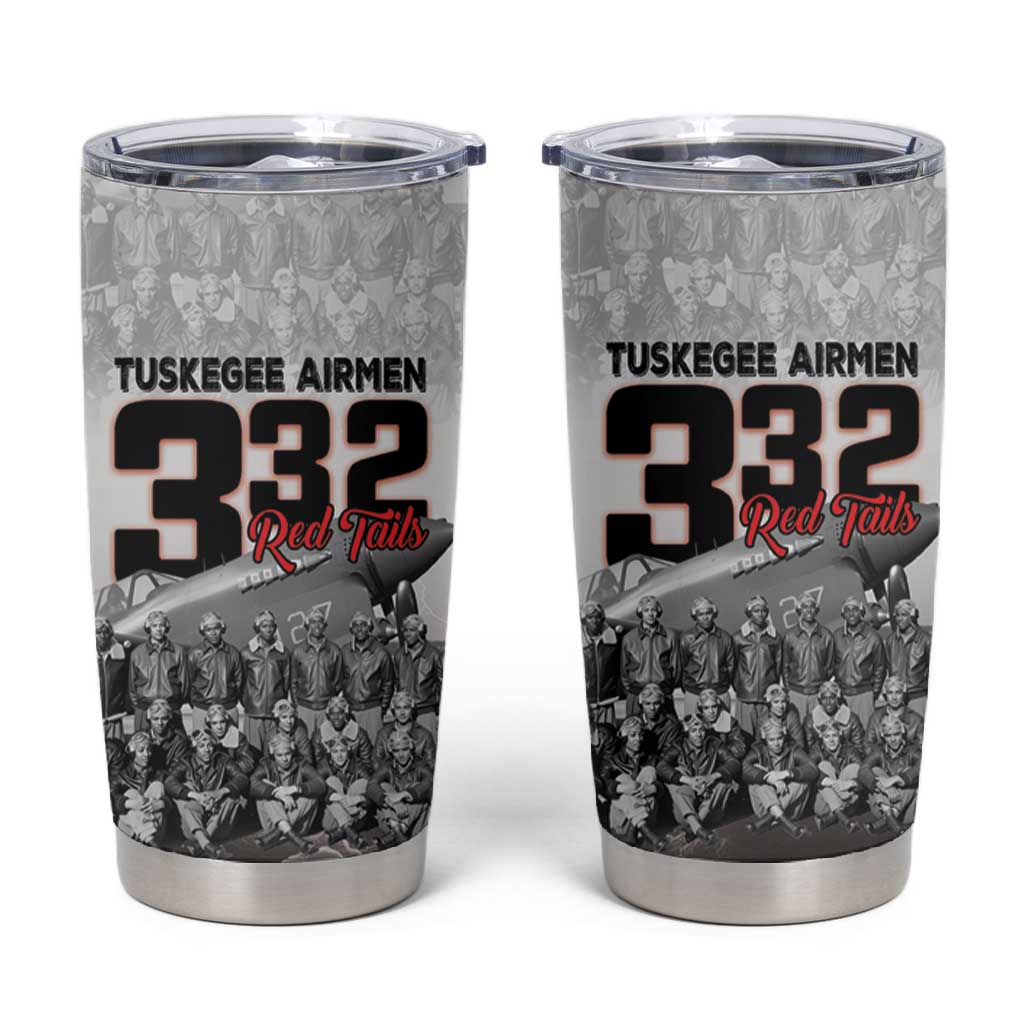 Tuskegee Airmen  Red Tails Pride Tumbler Cup 332nd Fighter Group - African Pride
