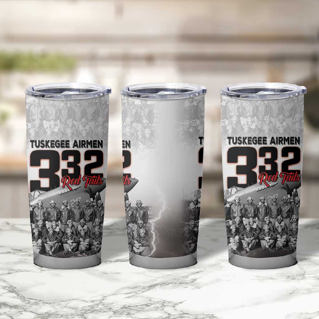 Tuskegee Airmen  Red Tails Pride Tumbler Cup 332nd Fighter Group - African Pride