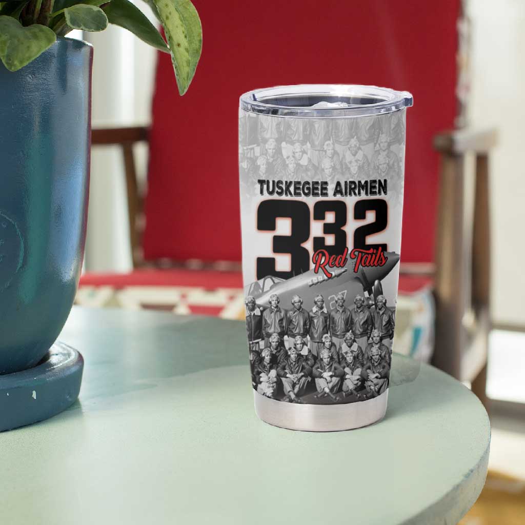Tuskegee Airmen  Red Tails Pride Tumbler Cup 332nd Fighter Group - African Pride