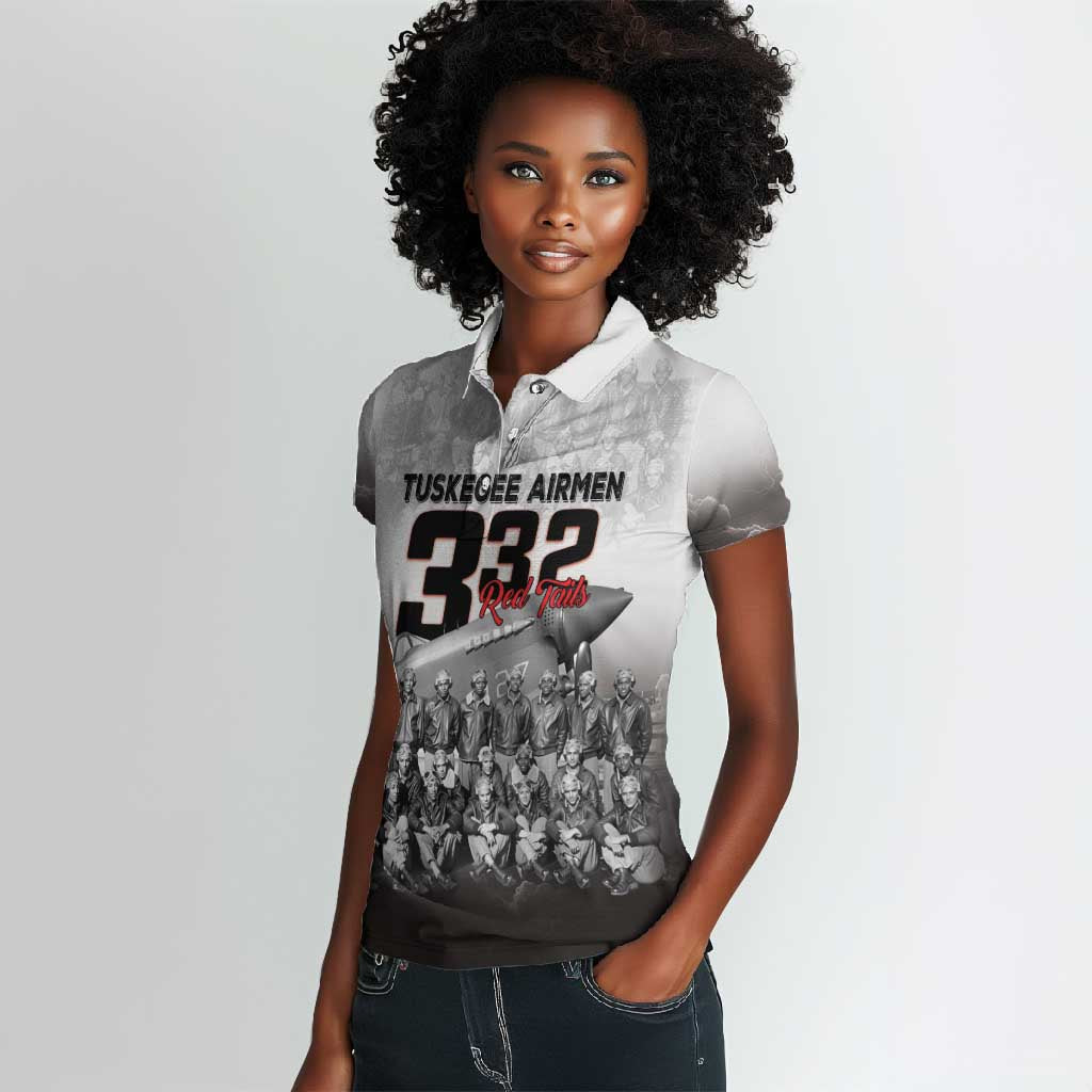 Tuskegee Airmen  Red Tails Pride Women Polo Shirt 332nd Fighter Group - African Pride