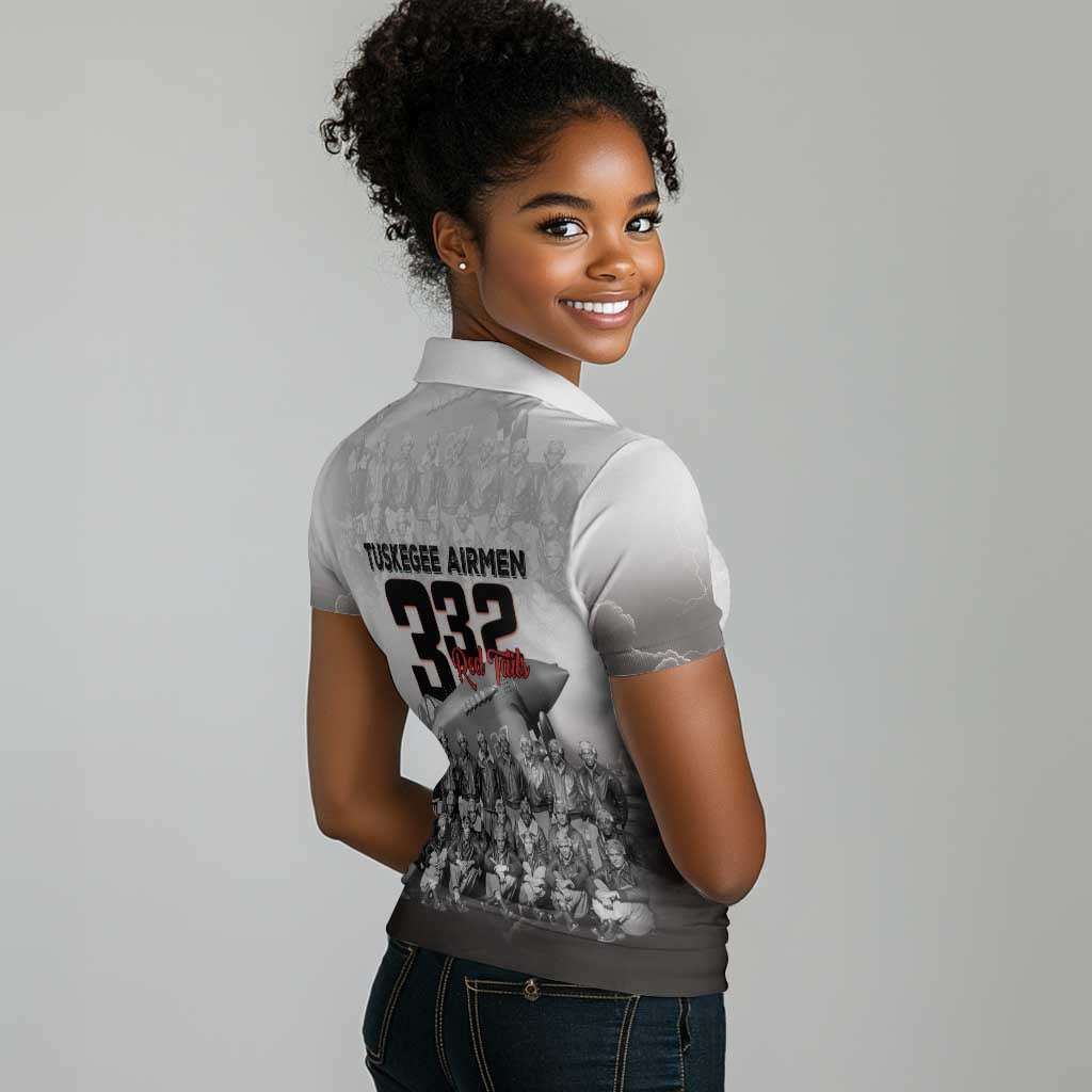 Tuskegee Airmen  Red Tails Pride Women Polo Shirt 332nd Fighter Group - African Pride