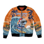 Christmas Cape Verde Bomber Jacket Funny Shark Surfing - African Pride
