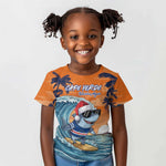 Christmas Cape Verde Kid T shirt Funny Shark Surfing - African Pride