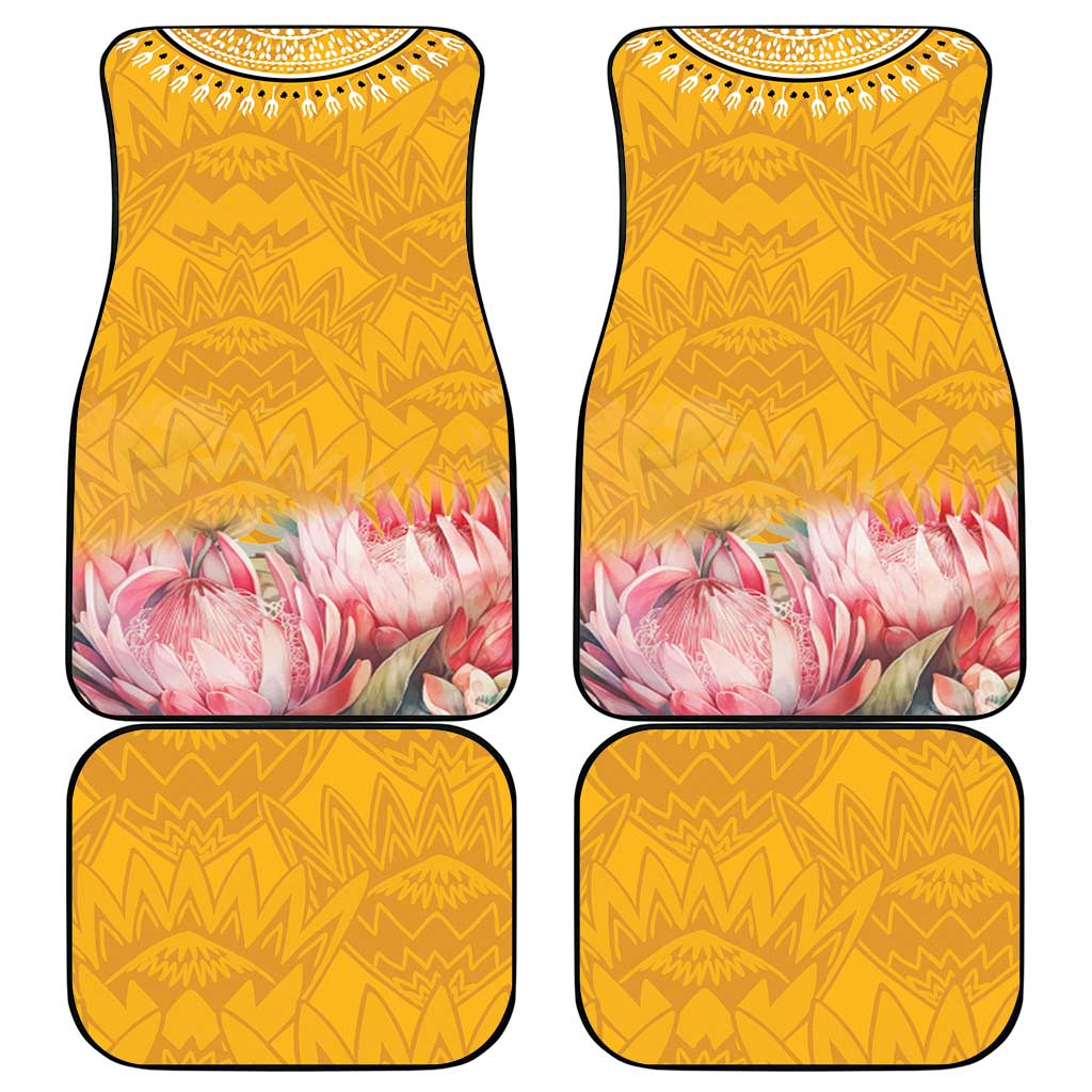 Africa Dashiki Car Mats King Protea Floral Motif Patterns