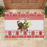 Personalized Ethiopia Melikam Gena Rubber Doormat Merry Christmas Lion of Judah