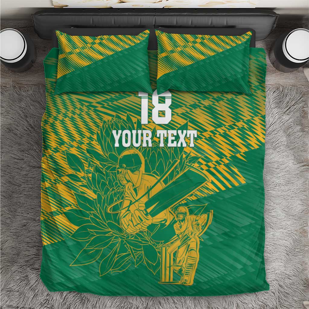 Cricket South Africa Custom Bedding Set Green Version Proteas - African Pride