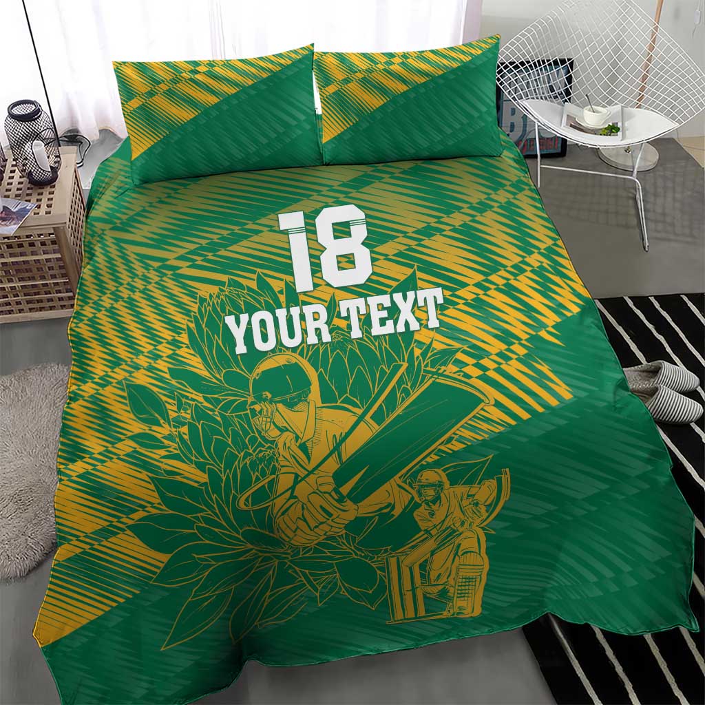 Cricket South Africa Custom Bedding Set Green Version Proteas - African Pride