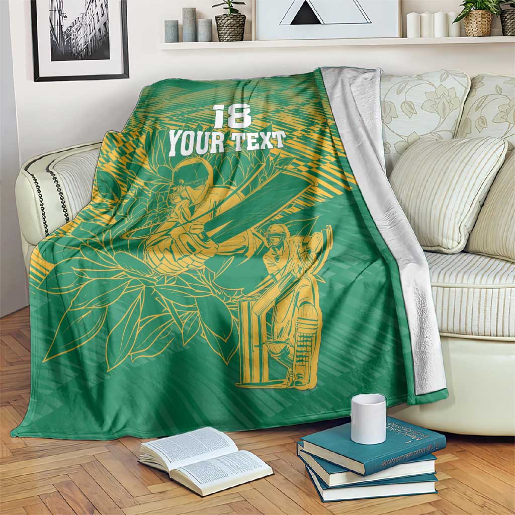 Cricket South Africa Custom Blanket Green Version Proteas - African Pride