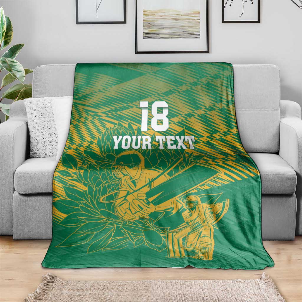Cricket South Africa Custom Blanket Green Version Proteas - African Pride