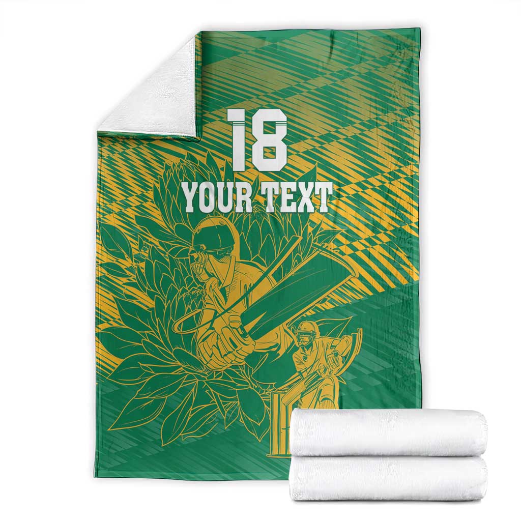 Cricket South Africa Custom Blanket Green Version Proteas - African Pride