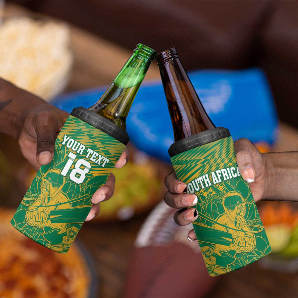 Cricket South Africa Custom 4 in 1 Can Cooler Tumbler Green Version Proteas - African Pride