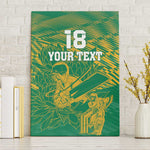 Cricket South Africa Custom Canvas Wall Art Green Version Proteas - African Pride