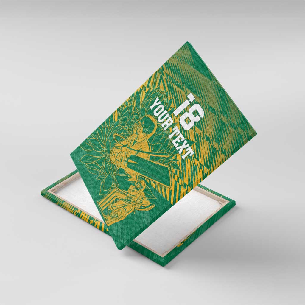 Cricket South Africa Custom Canvas Wall Art Green Version Proteas - African Pride