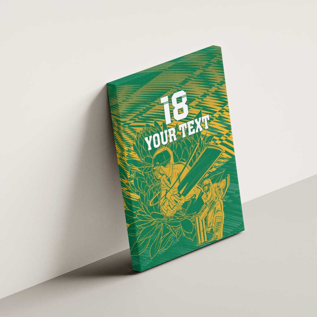 Cricket South Africa Custom Canvas Wall Art Green Version Proteas - African Pride