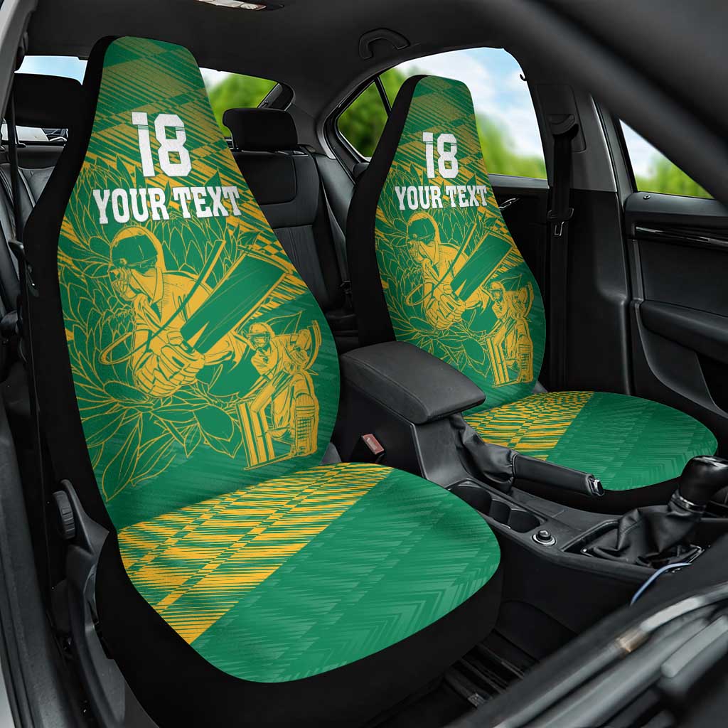Cricket South Africa Custom Car Seat Cover Green Version Proteas - African Pride