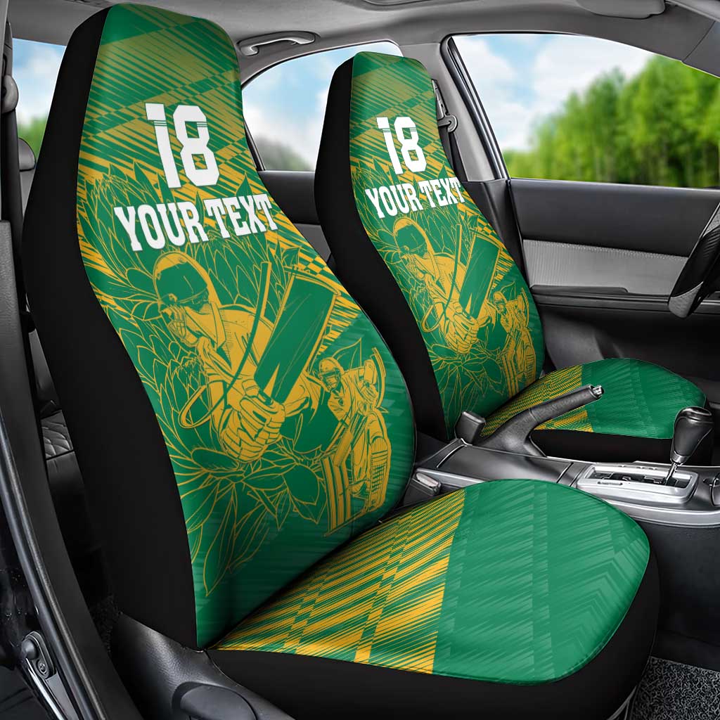 Cricket South Africa Custom Car Seat Cover Green Version Proteas - African Pride