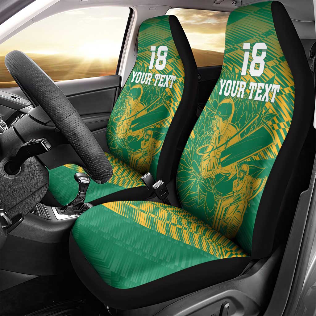Cricket South Africa Custom Car Seat Cover Green Version Proteas - African Pride