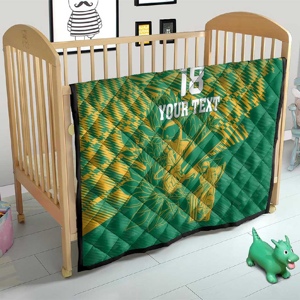 Cricket South Africa Custom Quilt Green Version Proteas - African Pride