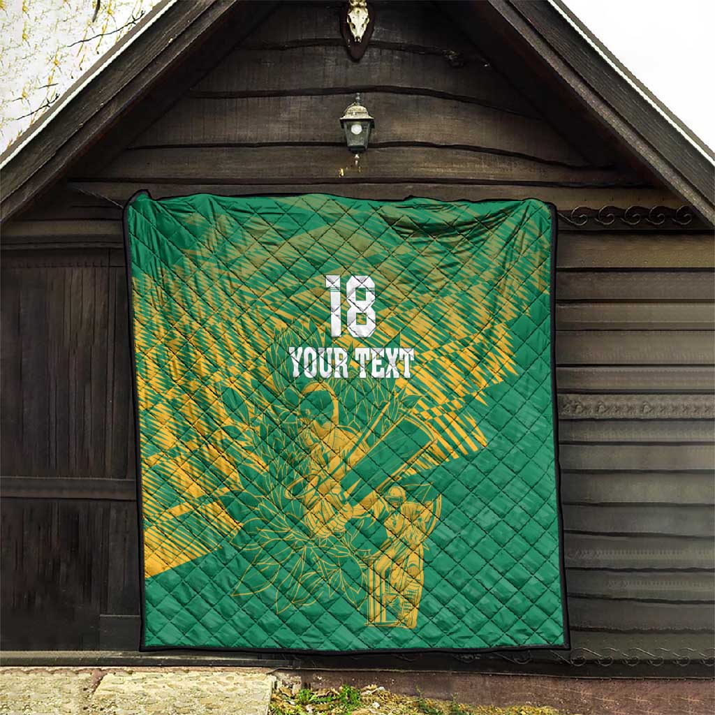 Cricket South Africa Custom Quilt Green Version Proteas - African Pride