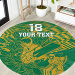 Cricket South Africa Custom Round Carpet Green Version Proteas - African Pride