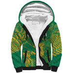 Cricket South Africa Custom Sherpa Hoodie Green Version Proteas - African Pride