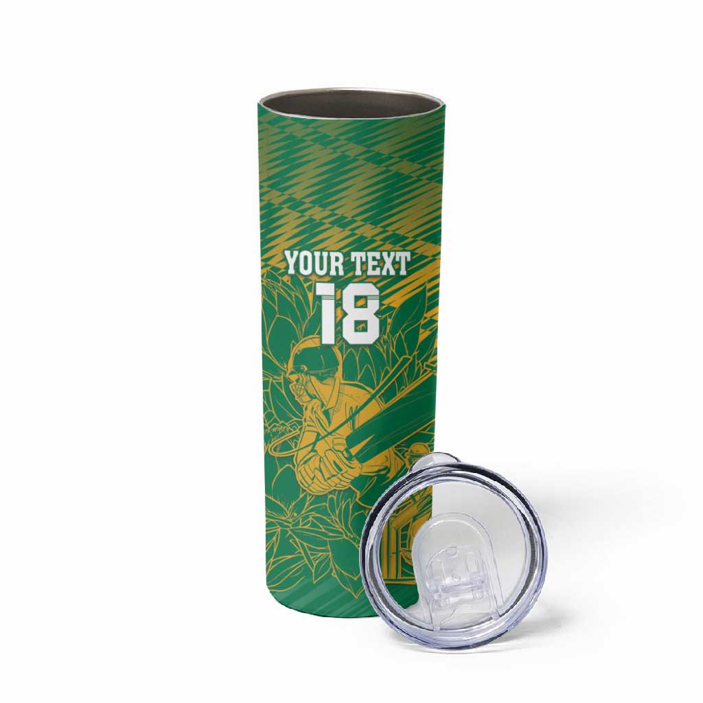 Cricket South Africa Custom Skinny Tumbler Green Version Proteas - African Pride