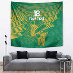 Cricket South Africa Custom Tapestry Green Version Proteas - African Pride