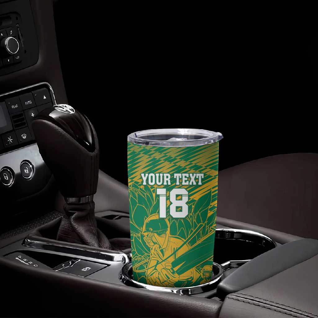Cricket South Africa Custom Tumbler Cup Green Version Proteas - African Pride