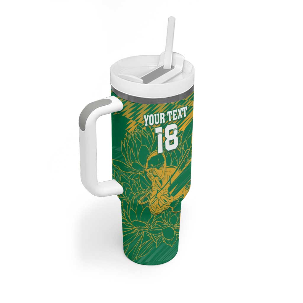 Cricket South Africa Custom Tumbler With Handle Green Version Proteas - African Pride