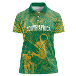 Cricket South Africa Custom Women Polo Shirt Green Version Proteas - African Pride