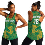 Cricket South Africa Custom Women Racerback Tank Green Version Proteas - African Pride