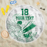 Cricket South Africa Custom Beach Blanket White Version Proteas - African Pride