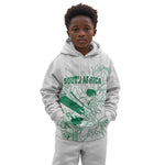 Cricket South Africa Custom Kid Hoodie White Version Proteas - African Pride
