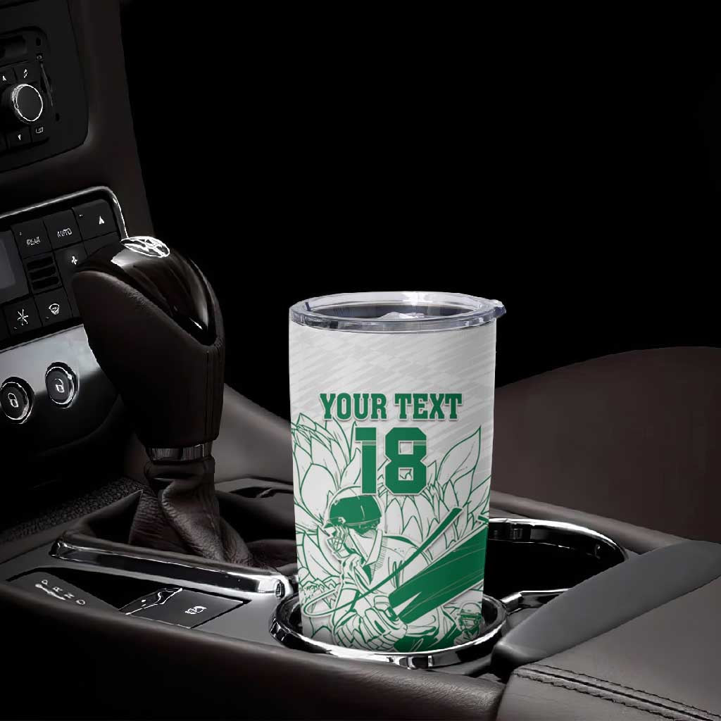 Cricket South Africa Custom Tumbler Cup White Version Proteas - African Pride