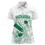 Cricket South Africa Custom Women Polo Shirt White Version Proteas - African Pride