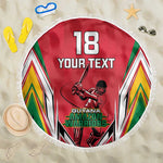 Guyana Cricket Amazon Warriors Custom Beach Blanket Go Champion - African Pride