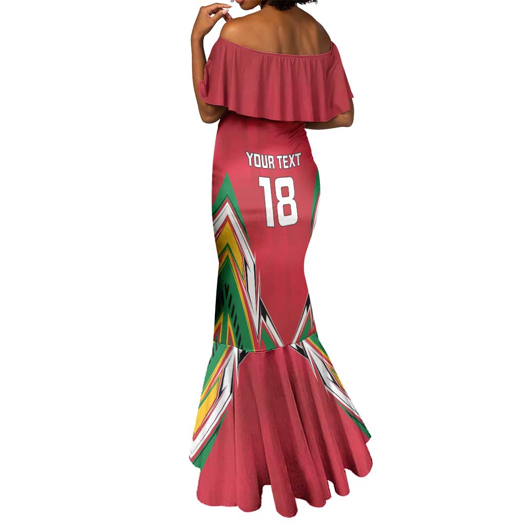 Guyana Cricket Amazon Warriors Custom Mermaid Dress Go Champion - African Pride