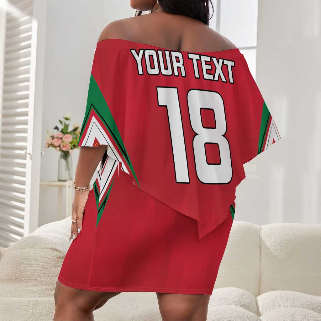 Guyana Cricket Amazon Warriors Custom Off Shoulder Short Dress Go Champion - African Pride