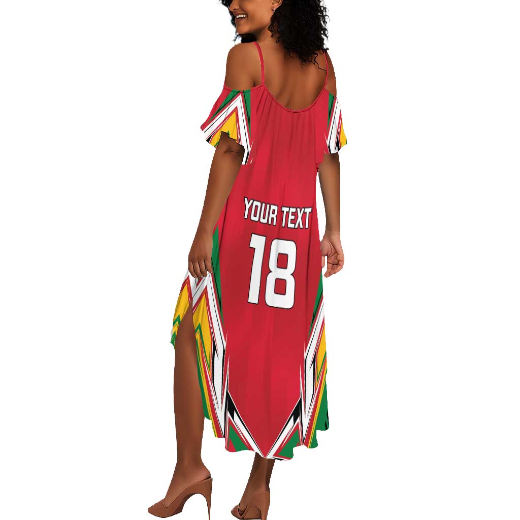 Guyana Cricket Amazon Warriors Custom Summer Maxi Dress Go Champion - African Pride