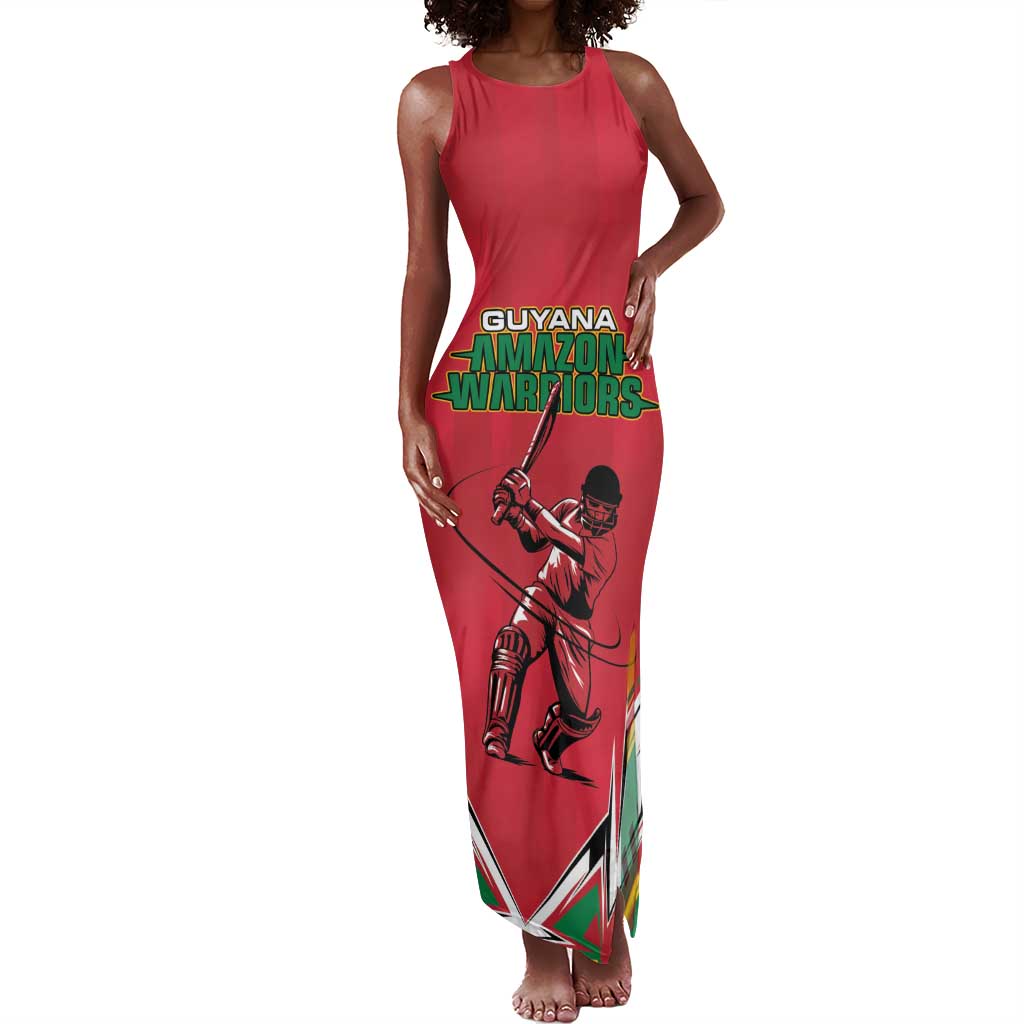 Guyana Cricket Amazon Warriors Custom Tank Maxi Dress Go Champion - African Pride