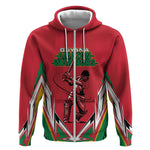 Guyana Cricket Amazon Warriors Custom Zip Hoodie Go Champion - African Pride