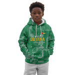 One Team One Game Guyana Football Custom Kid Hoodie Pride Of Guyana Green Version - African Pride