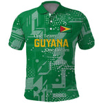 One Team One Game Guyana Football Custom Polo Shirt Pride Of Guyana Green Version - African Pride