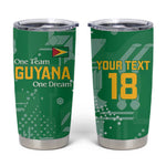 One Team One Game Guyana Football Custom Tumbler Cup Pride Of Guyana Green Version - African Pride